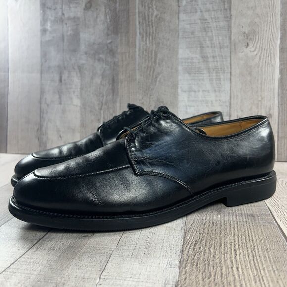 Allen Edmonds Kennett Men's Oxford Split Toe Derby Leather Black Size 9 D 9504 - Picture 1 of 16